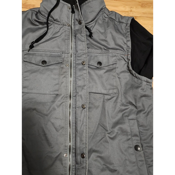 Dravus Heading Nowhere Black Gray Canvas Full Zip Hooded Hunting Jacket Men's M - Picture 5 of 10